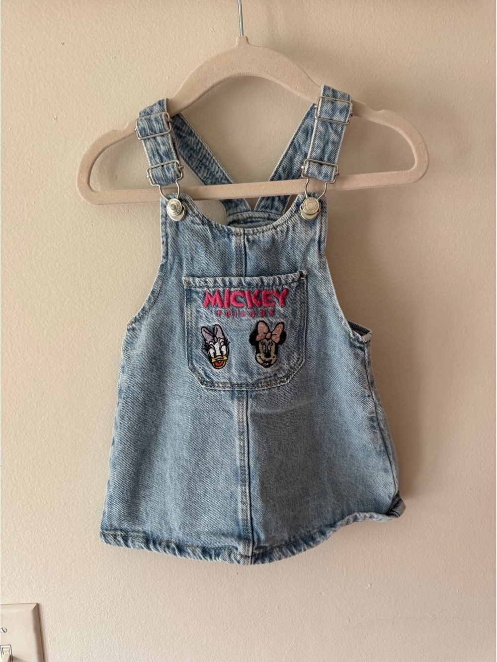 Zara 12/18 months Denim Overalls Dress